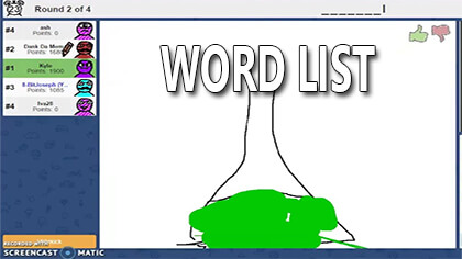 skribbl.io list of words