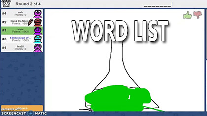 io skribbl words list word skribblio lists winner going who